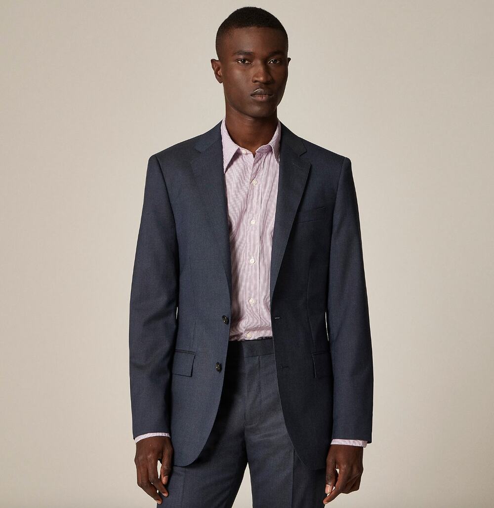 J.Crew Ludlow Slim Fit Suit Jacket Italian Loro Piana Wool Deep Pacific 39R NWT